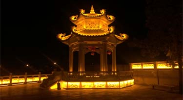 園林涼亭亮化 LED洗墻燈熠熠生輝